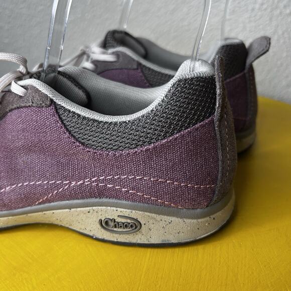 Chaco Sneakers Rum Raisin Canvas Low Top Lace Hiking Shoes Trainers Womens 7.5 - Picture 3 of 16